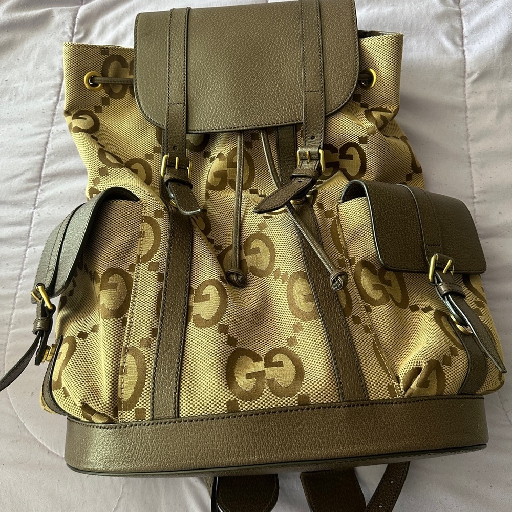 Gucci Beige and Brown Backpack